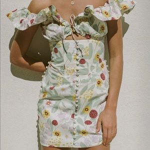 NWT Sabo Skirt Coco Off Shoulder dress size S